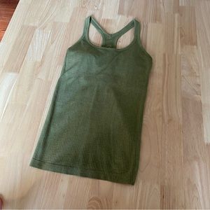 Lululemon Ebb to Street Tank in Bronze Green